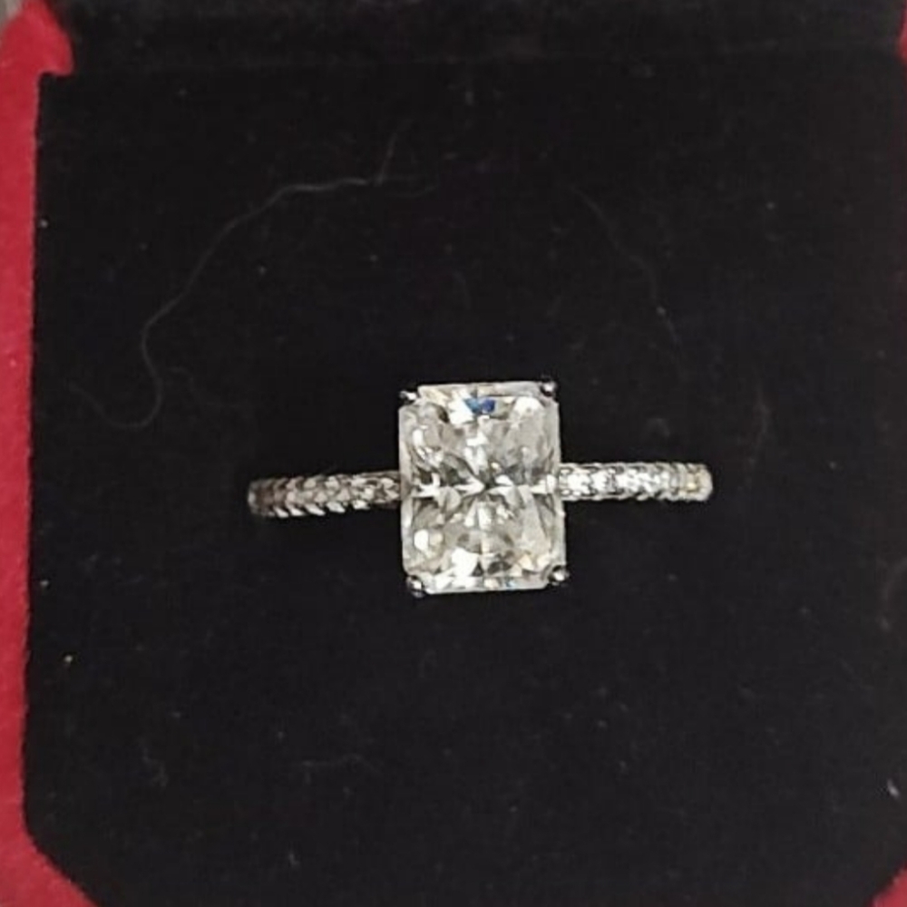 Certified 3 Carat Moissanite Ring